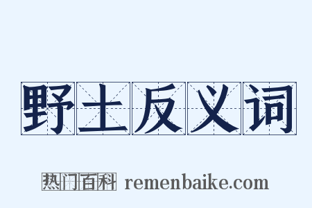 野土反义词是什么意思的图片